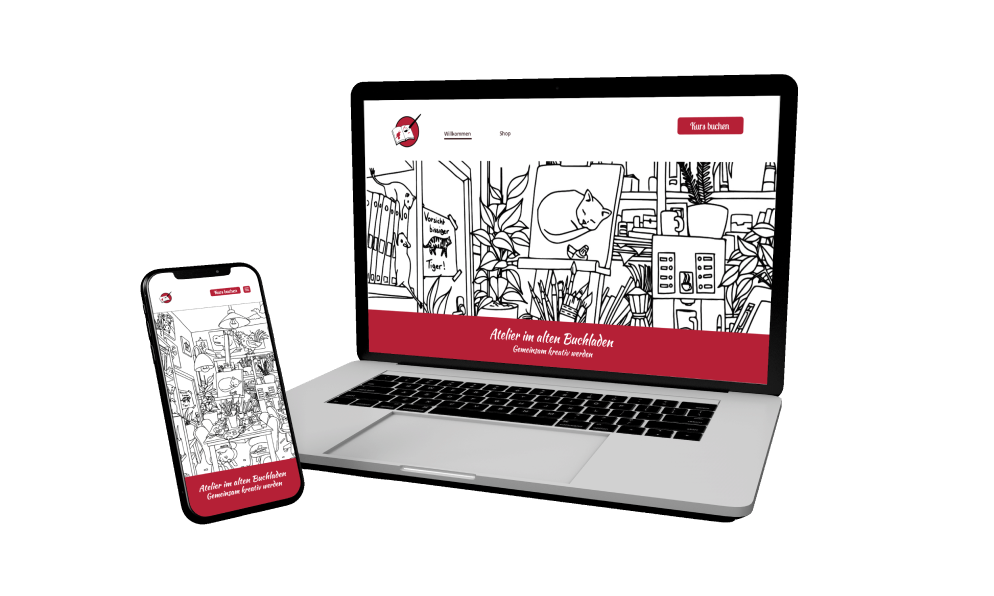 Atelier im buchladen - Website