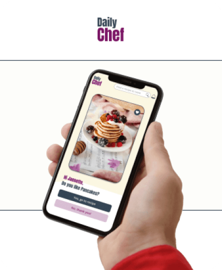 UX/UI design for recipe app